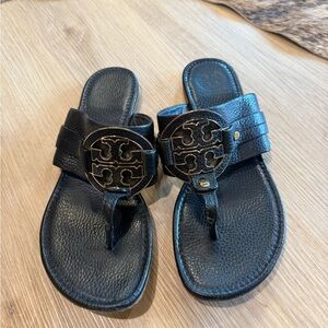 Tory Burch Black Leather Sandals